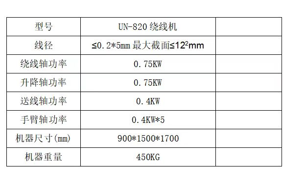 UN-820無(wú)凸輪繞線機(jī)